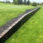 FLOWING GOLF COURSE WALLS & EDGING WITH RECLAIMED OAK RAILWAY SLEEPERS