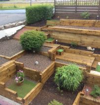 Raised bed projects with Railway sleepers